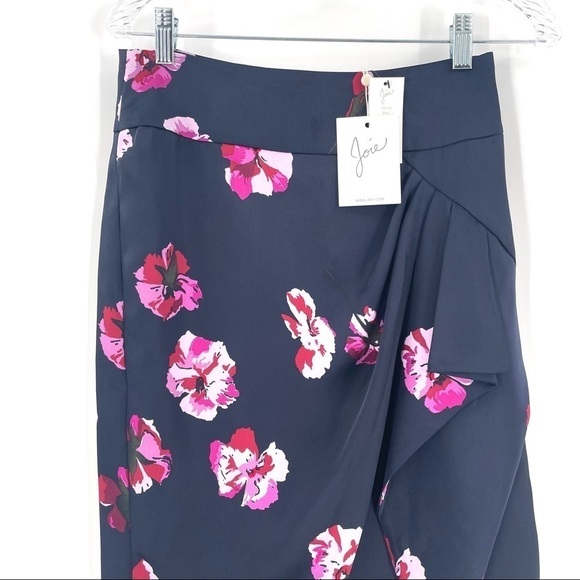 JOIE Alphina Front-Drape Floral-Print Knee-Length Skirt NWT - Picture 4 of 9